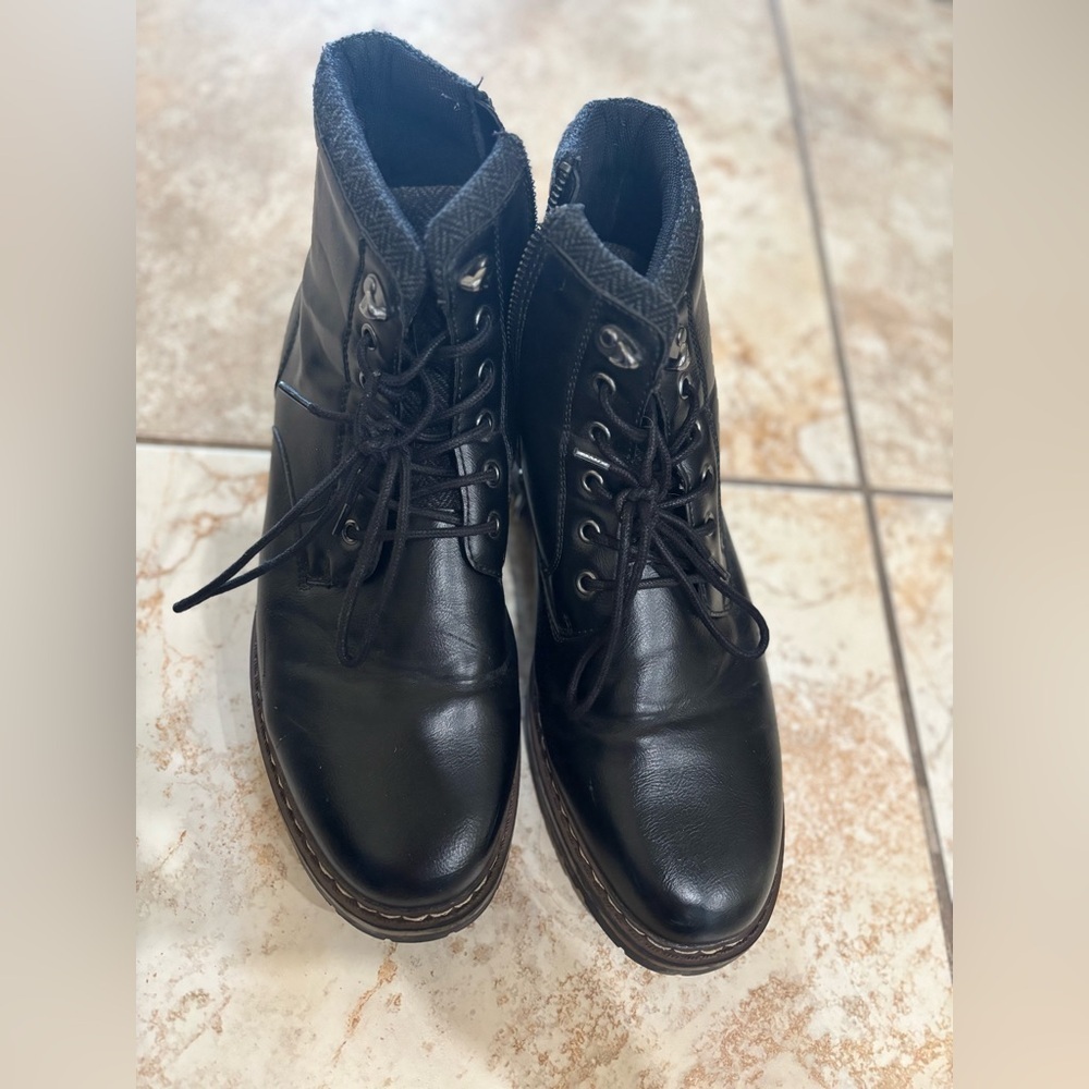 Madden Black Men's Leather Boots